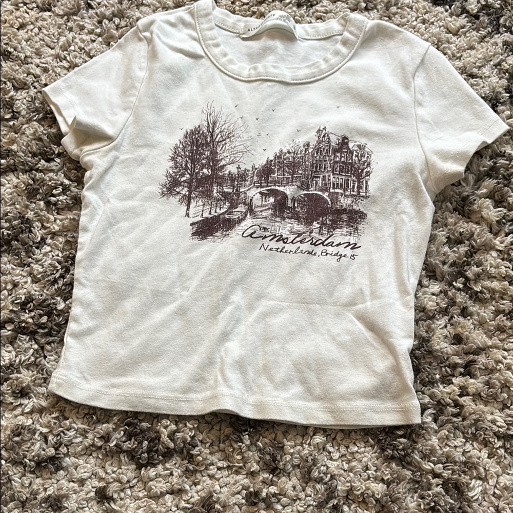 Amsterdam Graphic Kids T-Shirt - Cream